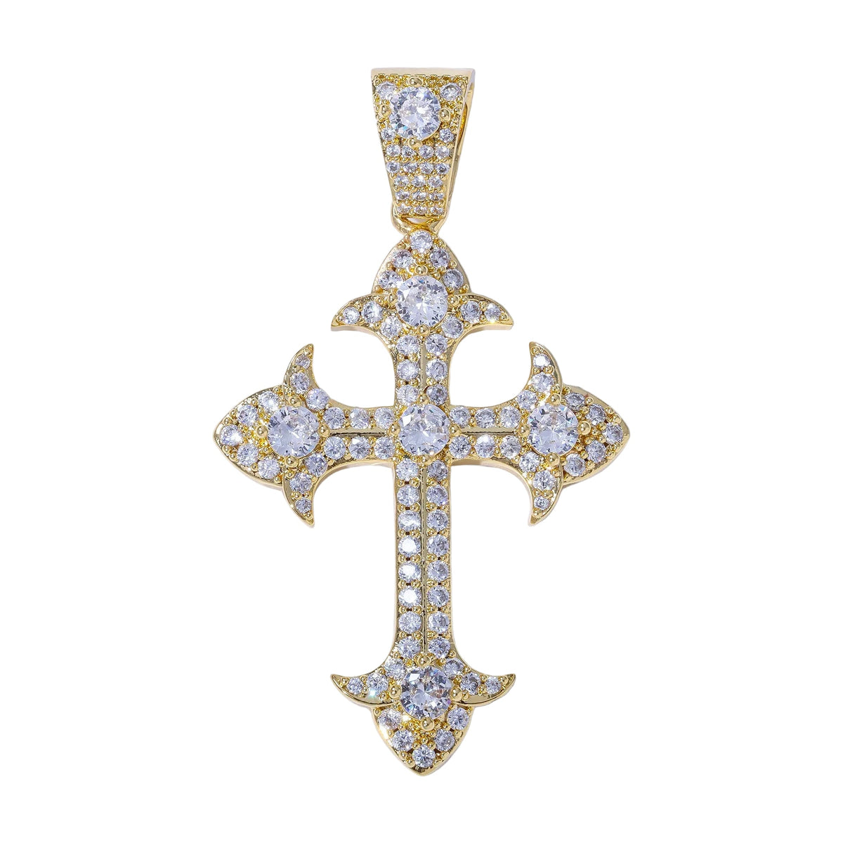 Crystal Cross Pendants - Yellow