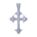 Crystal Cross Pendants - White