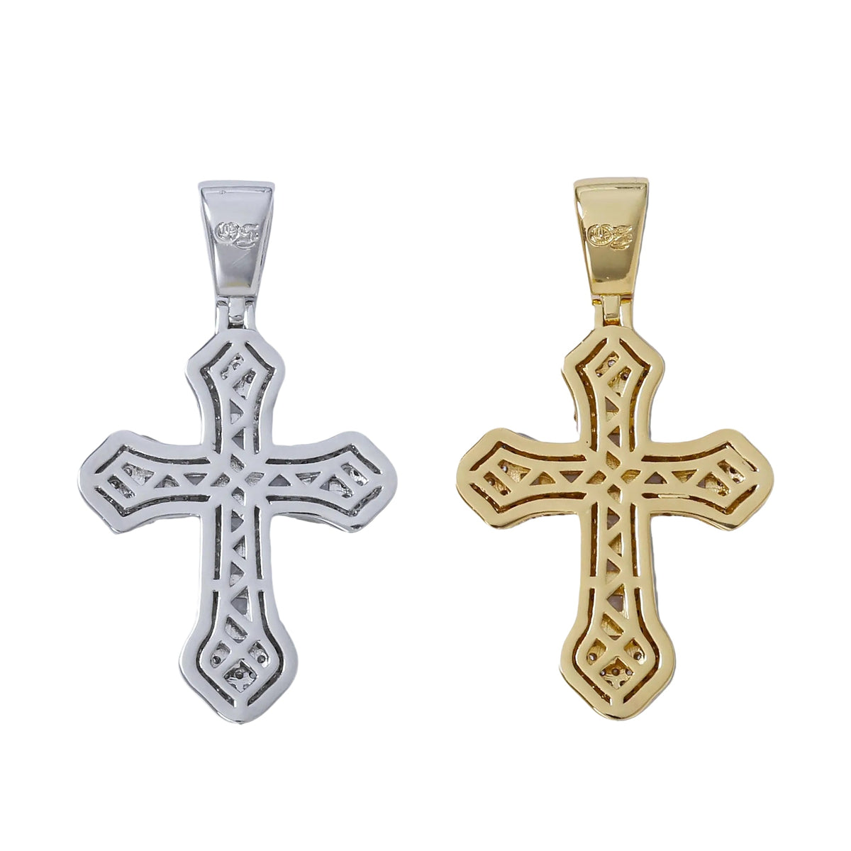 Frosty Cross Pendants - Yellow