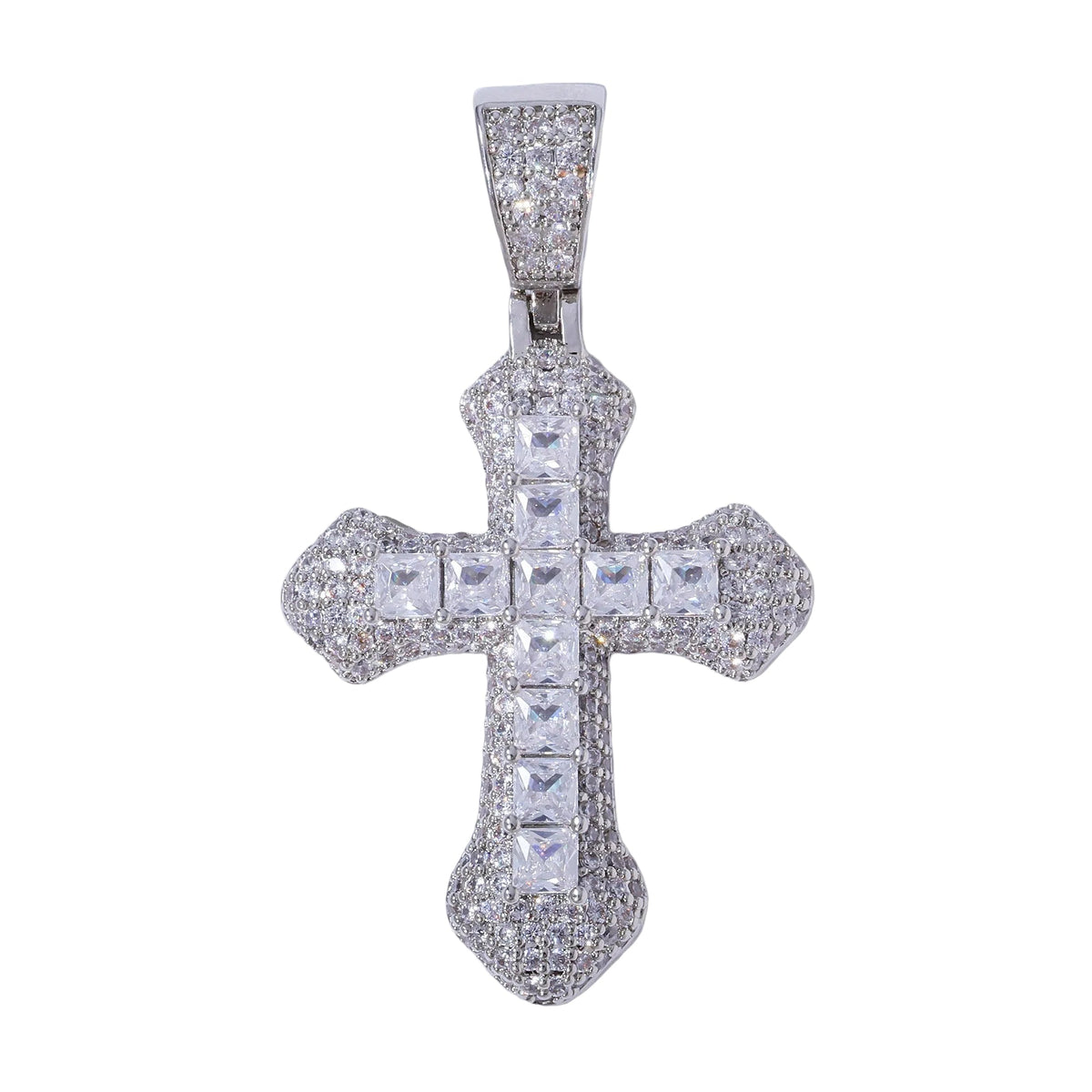 Frosty Cross Pendants - White