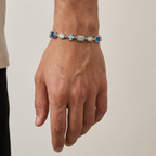 Cross & Opal Bracelet - White