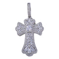Multi Gem Cross Pendants - White