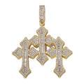 Triple Cross Pendants - Yellow