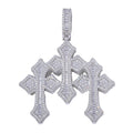 Triple Cross Pendants - White