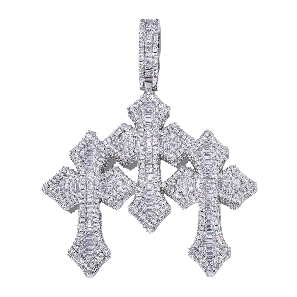 Triple Cross Pendants - White