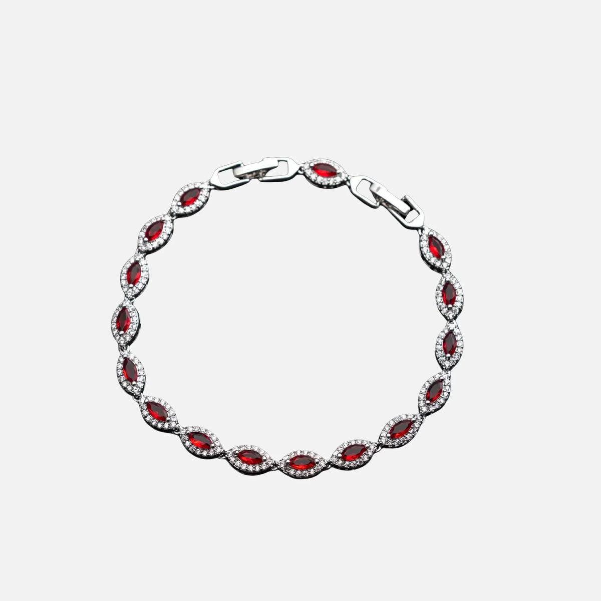 Red Angel Eyes Bracelet - White