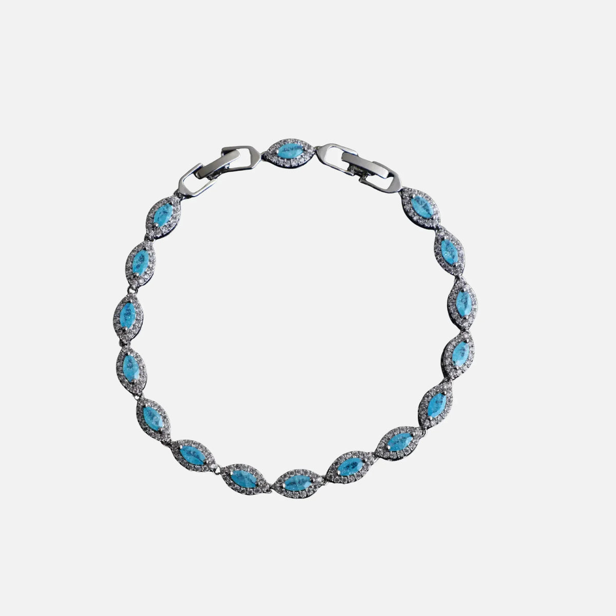 Light Blue Angel Eyes Bracelet - White
