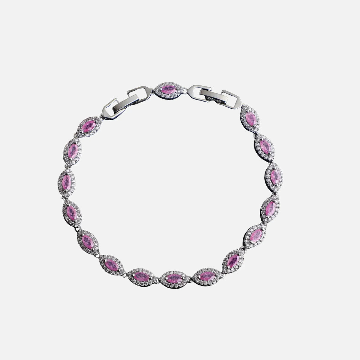 Pink Angel Eyes Bracelet - White