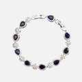 Blue Blossom Drop Bracelet - White