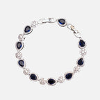 Blue Blossom Drop Bracelet - White