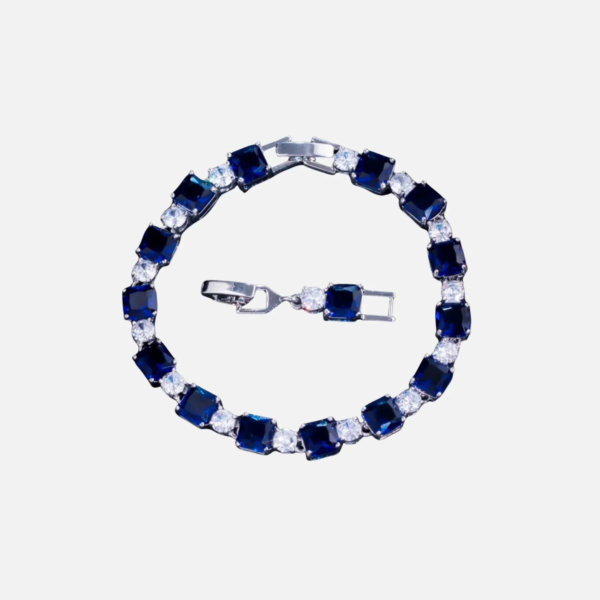 Blue Cube Bracelet - White