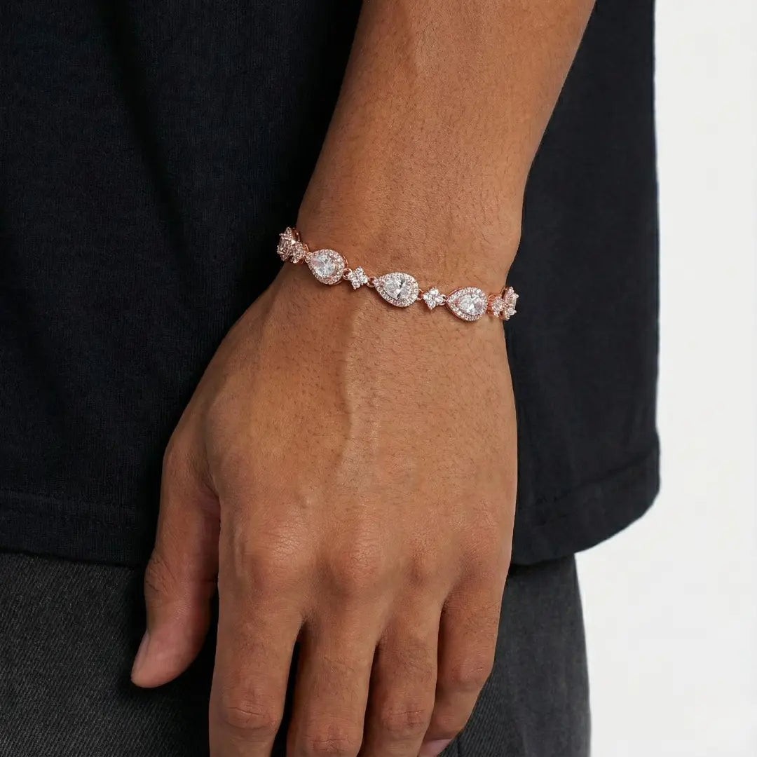 Star Drop Bracelet - Rose