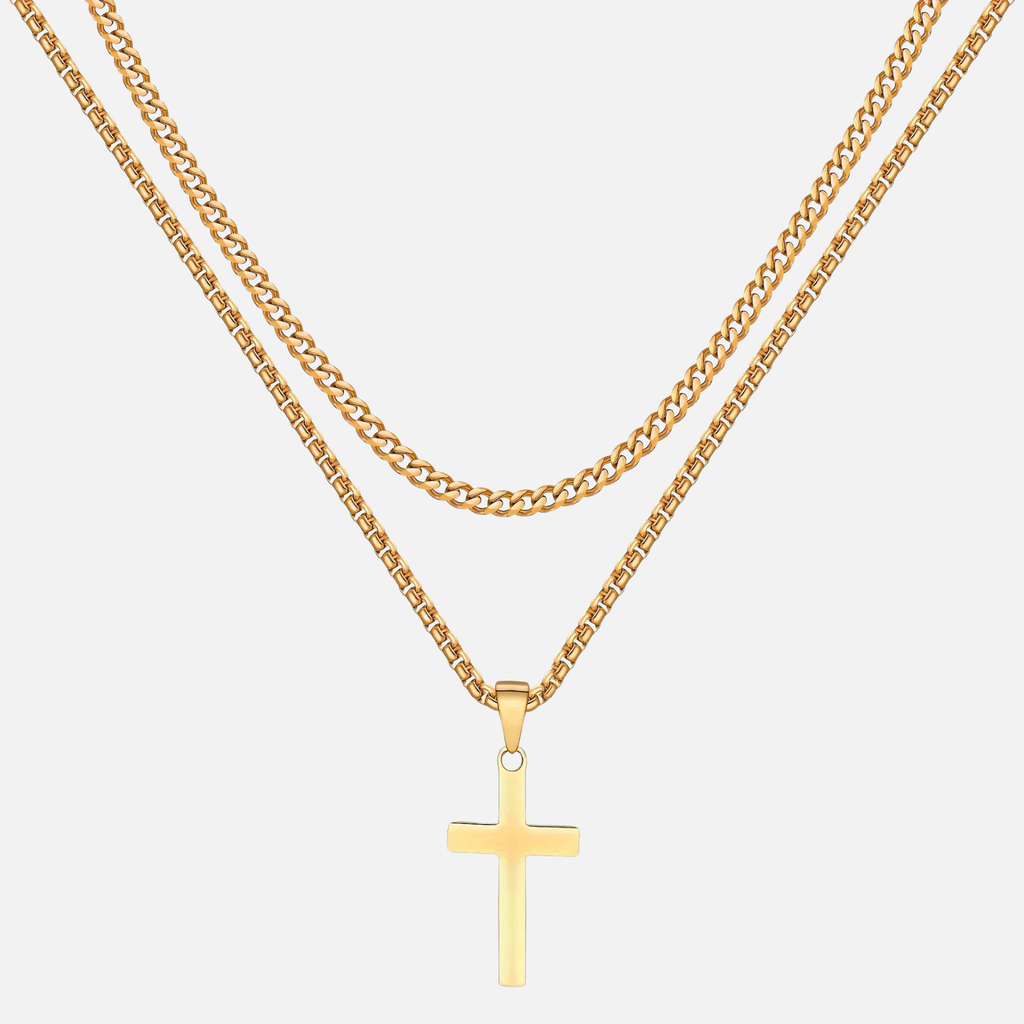 Cross X Cuban Chain - Yellow