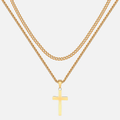Cross X Cuban Chain - Yellow