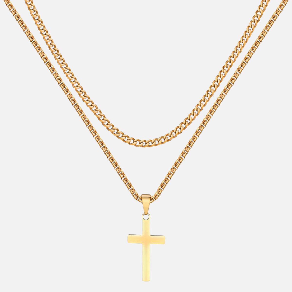Cross X Cuban Chain - Yellow