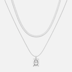Clear Gemstone Chain - White