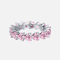 Pink Heart Cut Ring - White