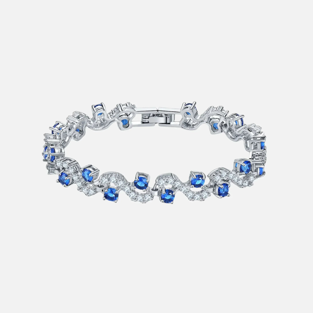 Blue Arctic Wave Bracelet - White