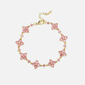 Pink Star Clover Bracelet - Yellow