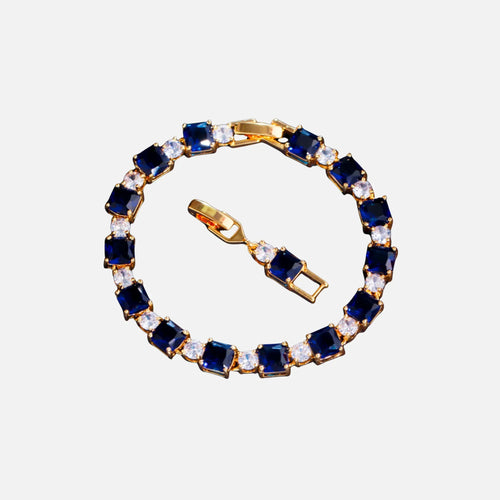 Blue Cube Bracelet - Yellow