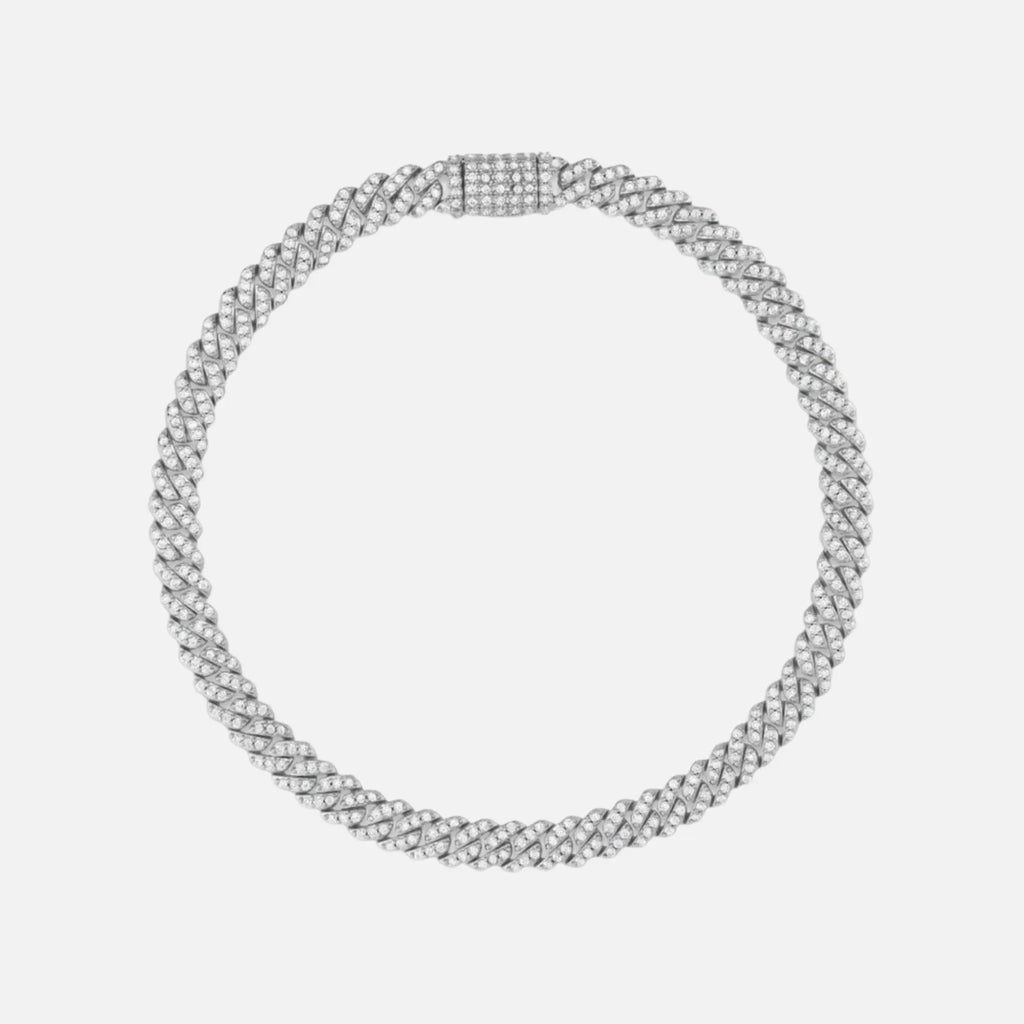 Iced Cuban Bracelet - 6mm - White