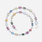 Mixed Gemstone Necklace - White